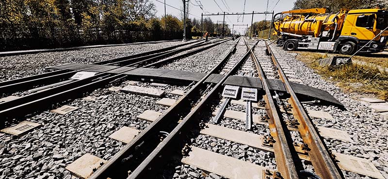 Spoor Ballast Vernieuwing Wissel Vernieuwde wissels op het traject Hoorn – Enkhuizen na ballastvernieuwing door Van Eerd Groep voor VolkerRail.